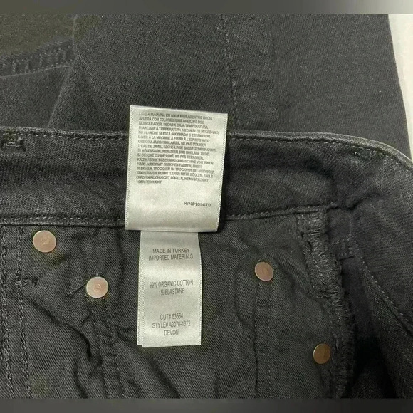 Agolde Devon Low Rise Stacked Stovepipe Jeans Size 28 / 6 Black NWOT - Picture 6 of 8